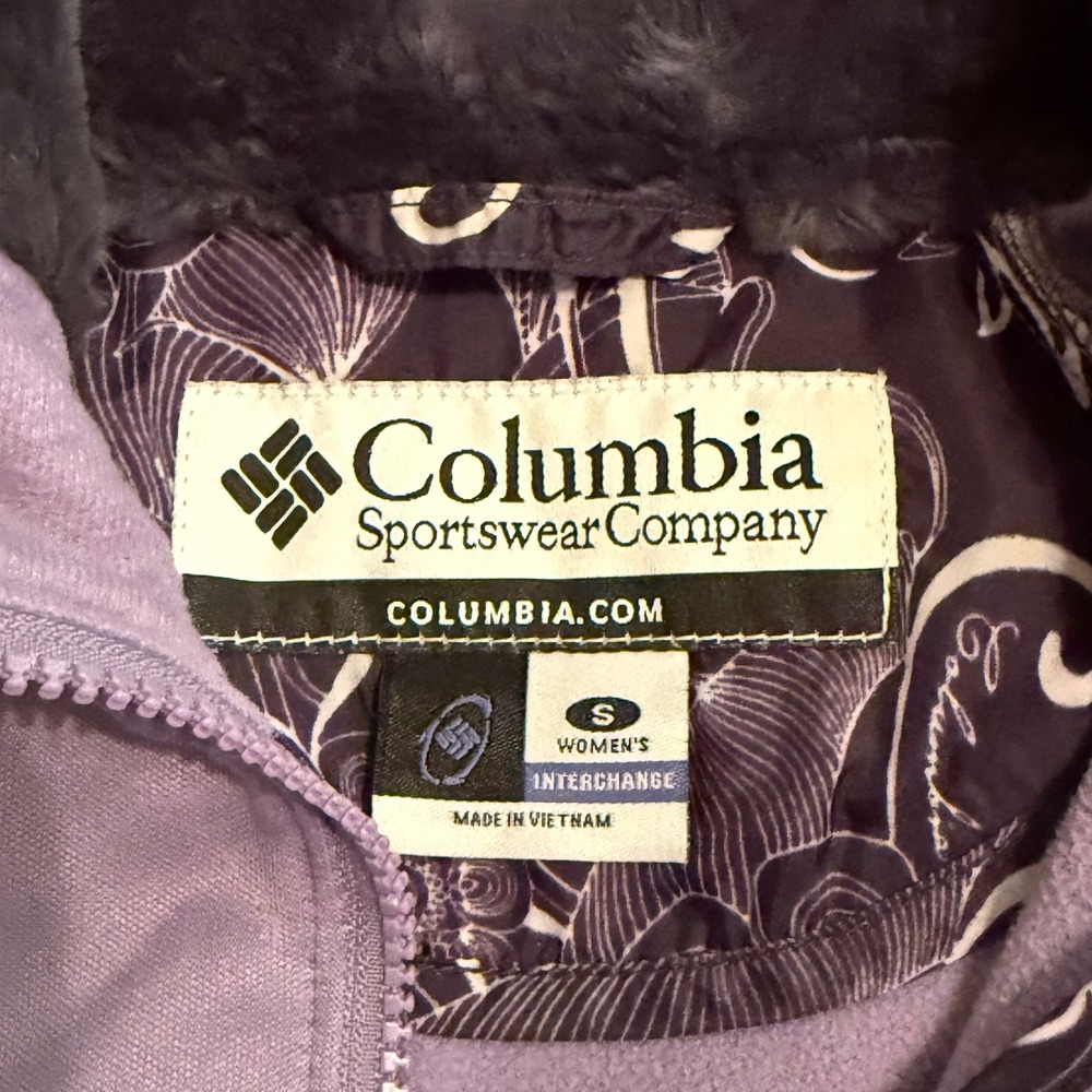 Columbia Womens Purple Interchange Softshell Jacket Faux Fur Trim SL7695 Small - Picture 5 of 6